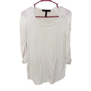 CT1346 BCBG MaxAzria Ladies White Long Sleeve T-shirt XXS